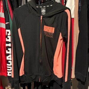 Victoria's Secret Black and Pink Hoodie